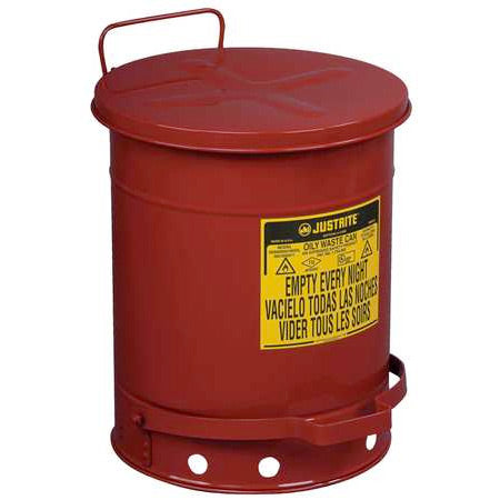 Justrite Can, Oily Waste, 10 G - 9300