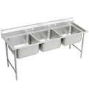 Elkay (RNSF83724) RIGIDBILT SCULLERY - Floor Mount Triple Compartment Scullery Sink