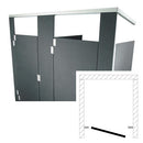 Hadrian Toilet Partition, 1 ADA Between Wall Compartment, Plastic, 60"W x 62"D - BWADA-PL-HADRIAN