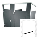 Hadrian Toilet Partition, 1 Between Wall Compartment, Plastic, 36"W x 62"D - BW13660-PL-HADRIAN