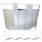 Hadrian Toilet Partition, 4 Between Wall Compartments, Stainless Steel, 144"W x 62"D - BW43660-SS-HADRIAN
