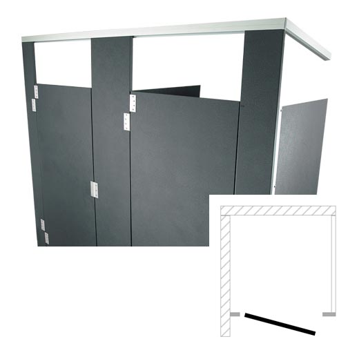 Hadrian Toilet Partition, 1 ADA In Corner Compartment, Plastic, 60"W x 62"D - ICADA-PL-HADRIAN