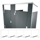Hadrian Toilet Partition, 5 In Corner Compartments, Plastic, 180"W x 62"D - IC53660-PL-HADRIAN