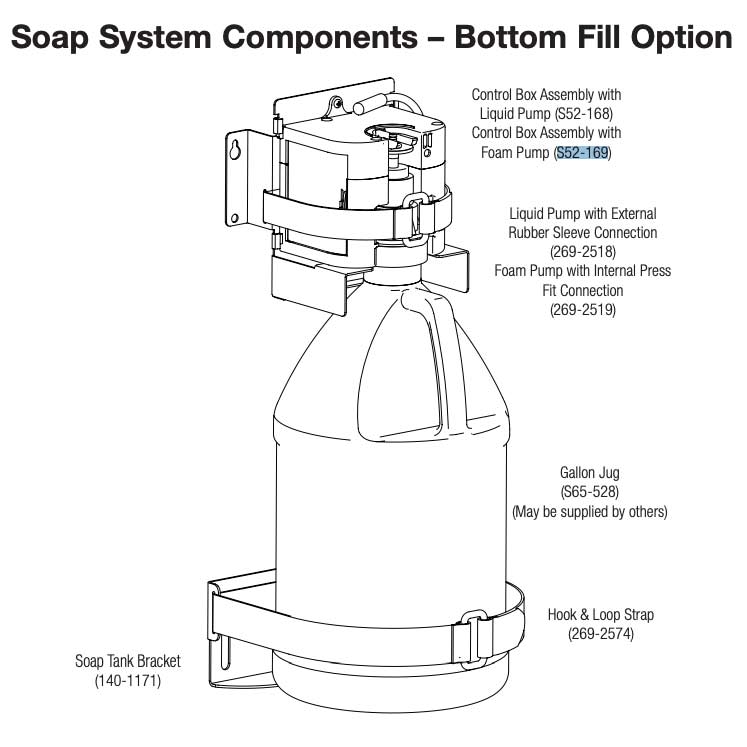 Bradley S52-169 SOAP ASM. FOAM PUMP LVQ SERIES
