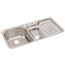 Elkay ELUH4221L 18 Gauge Stainless Steel 41.5' x 20.5' x 9.5' Double Bowl Undermount Kitchen Sink