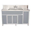 Monsam PSE-2002LA Commercial Two Deep Basin Portable Sink