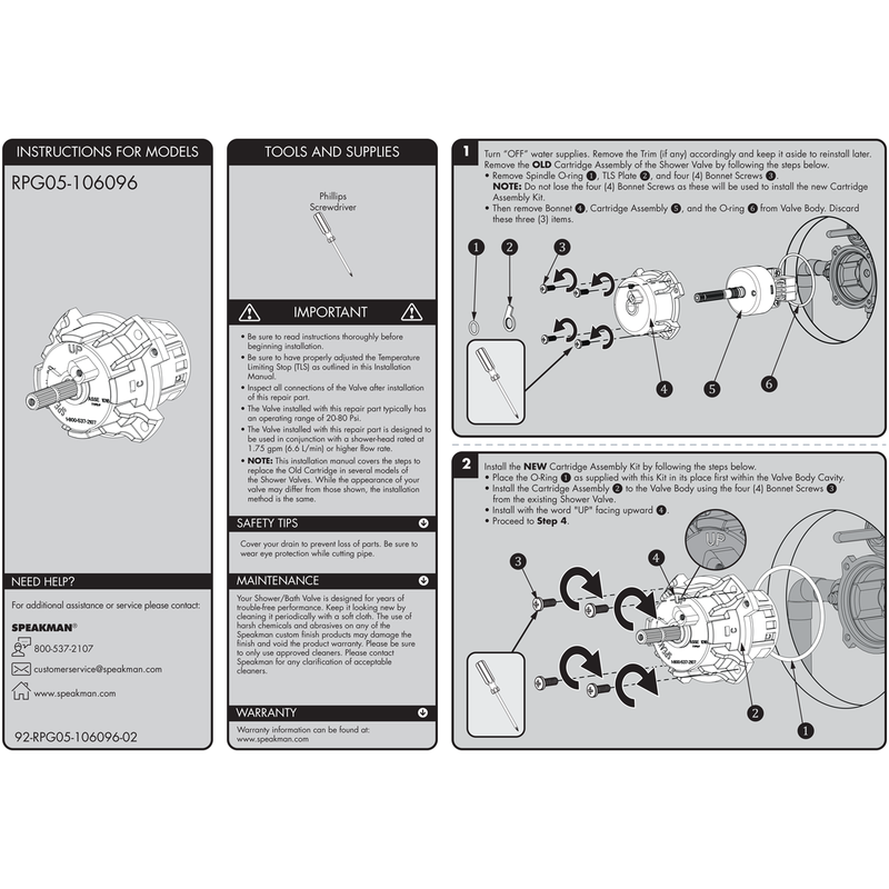 Speakman Regulating Module, For Use With Shower Valve - RPG05-0412/0413, Replaced w/ Updated Part Number: RPG05-106096