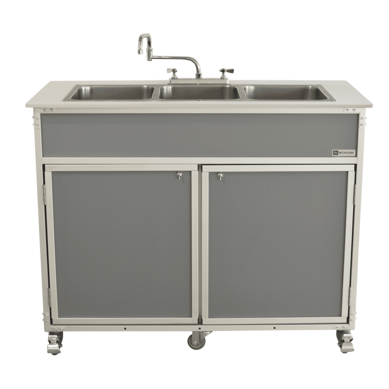 Monsam PSE-2003R Three Deep Compartment Portable Sink | Monsam Portable ...