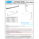 Bobrick 150CX42.MBLK Matte Black 42" Straight Grab Bar