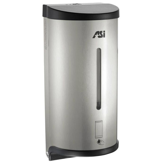 ASI 0362 Soap Dispenser, Automatic, Satin Stainless Steel, Surface Mounted