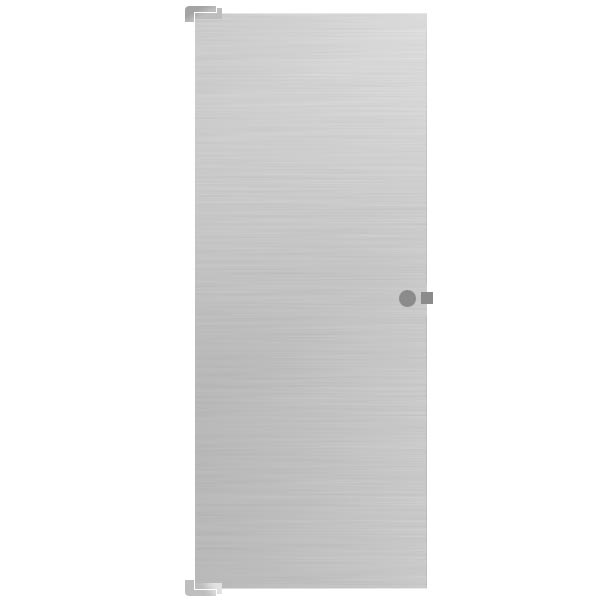 Hadrian Restroom Stall Door, Stainless Steel, 36" x 58", Includes 601025 Chrome B/F Out-Swing Hardware Kit - 510036-900
