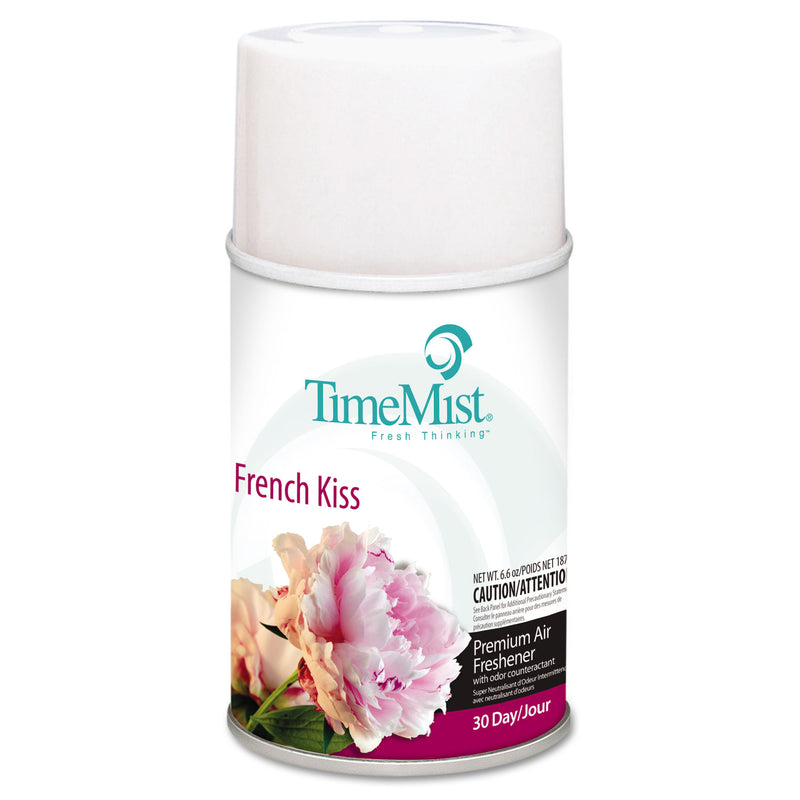 Timemist Premium Metered Air Freshener Refill, French Kiss, 6.6 Oz Aerosol, 12/Carton - TMS1042824