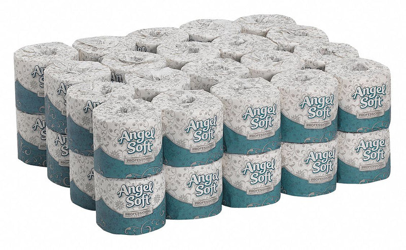 Georgia-Pacific Toilet Paper Roll, Angel Soft Professional Series(R), Standard Core, 2 Ply, 1 5/8 in Core Dia. - 16840