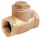 Top Brand Check Valve, 3/4 in, Single, Inline Swing, Bronze, FNPT x FNPT - 10F302