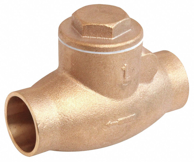 Top Brand Check Valve, 3 in, Single, Inline Swing, Bronze, Sweat x Sweat - 10F321