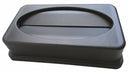 Tough Guy Trash Can Top, Rectangular, Drop, 23 gal, Black - 10F628