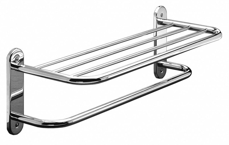 Taymor 26-3/32" Overall Length, 8-1/4" Overall Height, 9" Overall Depth, Polished Chrome, Towel Shelf - 01-1044