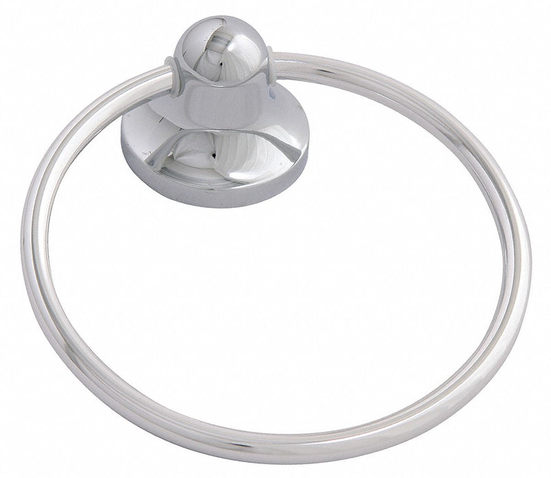 Taymor 7"H x 2"D Polished Chrome Towel Ring, Diamondback Collection - 1097281