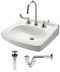 Zurn Zurn, Pedastal Sinks Series, 15 1/4 in x 10 3/4 in, Vitreous China, Bathroom Sink Kit - Z5358.530.1.07.00.00