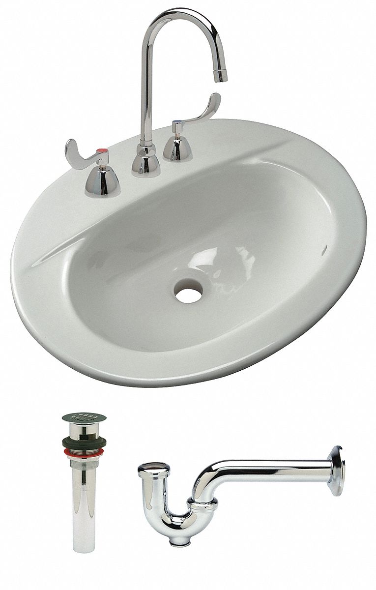 Zurn Zurn, Z5110 Series Series, 20 in x 12 1/4 in, Vitreous China, Lavatory Sink - Z5118.530.1.07.00.00