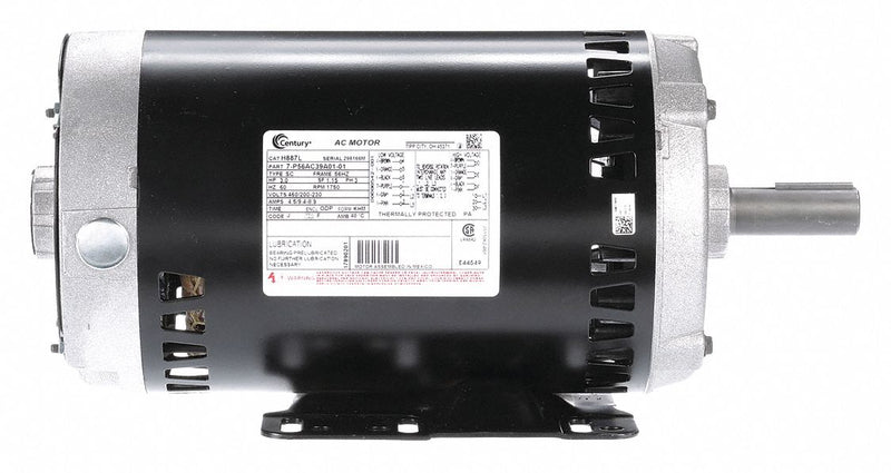 Century 3 HP Belt Drive Motor, 3-Phase, 1725 Nameplate RPM, 200-230/460 Voltage, Frame 56HZ - H887L