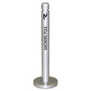 Rubbermaid Smoker'S Pole, Round, Steel, 0.9 Gal, Silver - RCPR1SM