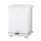 Rubbermaid Defenders Biohazard Step Can, Square, Steel, 7 Gal, White - RCPST7EWHPL