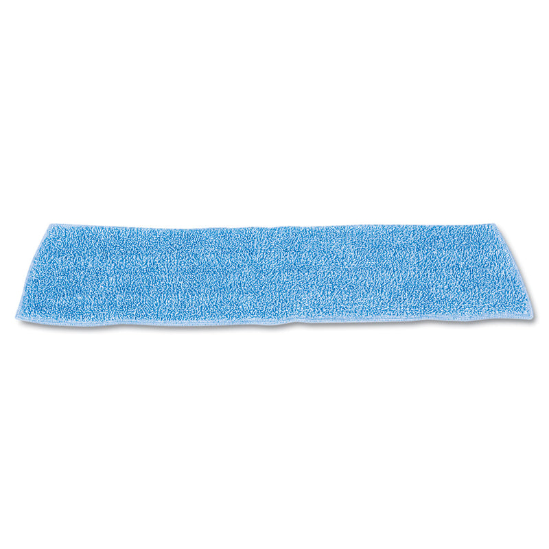 Rubbermaid Economy Wet Mopping Pad, Microfiber, 18", Blue, 12/Carton - RCPQ409BLUCT