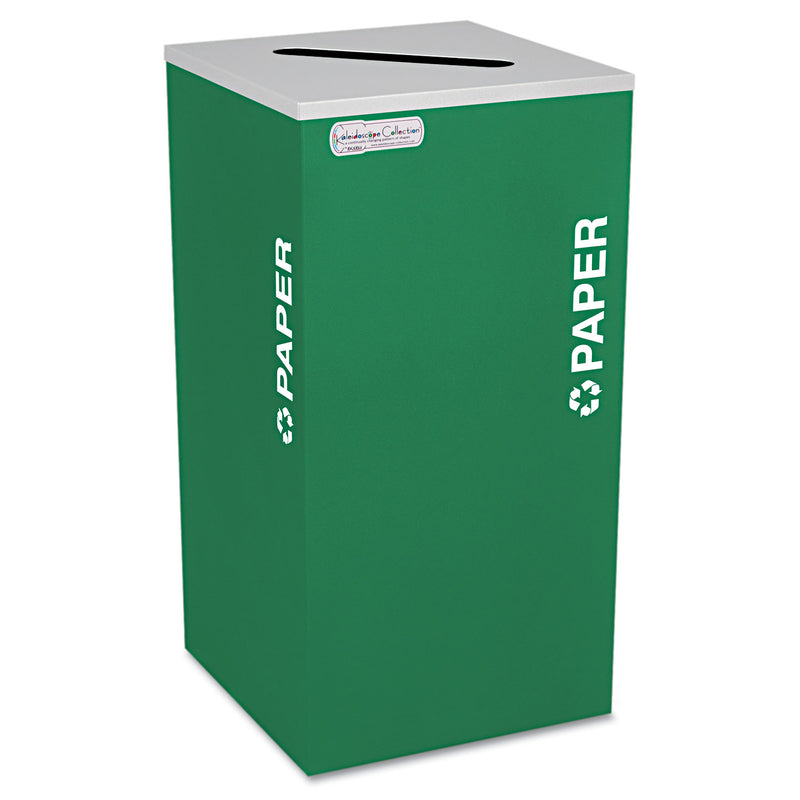 Ex-Cell Kaiser Kaleidoscope Collection Paper-Recycling Receptacle, 24 Gal, Emerald Green - EXCRCKDSQPEGX