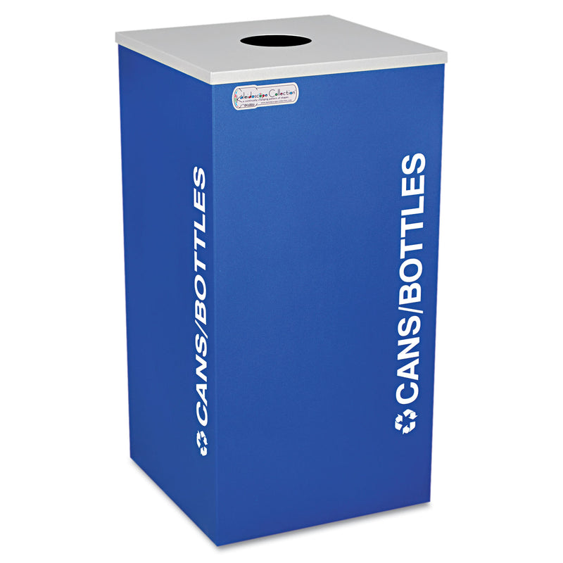 Ex-Cell Kaiser Kaleidoscope Collection Bottle/Can-Recycling Receptacle, 24 Gal, Royal Blue - EXCRCKDSQCRYX