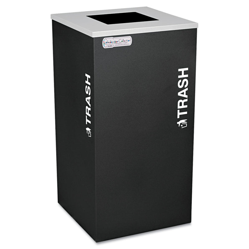 Ex-Cell Kaiser Kaleidoscope Collection Trash Receptacle, 24 Gal, Black - EXCRCKDSQTBLX
