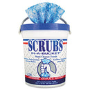 Scrubs Hand Cleaner Towels, 10 X 12, Blue/White, 72/Bucket, 6 Buckets/Carton - ITW42272CT