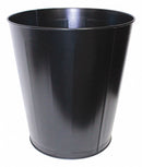 Tough Guy 7 gal Round Wastebasket, Metal, Black - 11C817