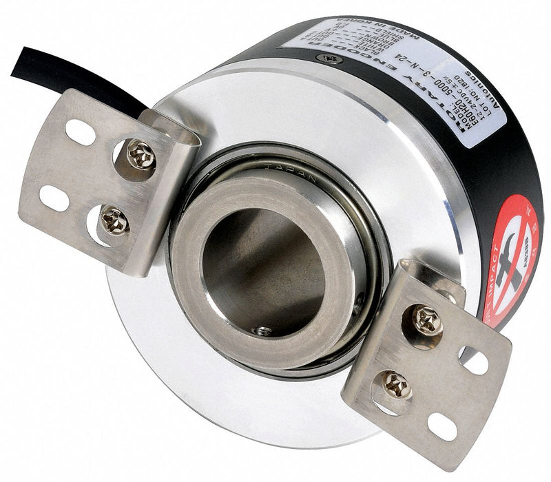 Autonics Totem Pole Output Type, Encoder, Hollow Shaft,Shaft Dia., 100 Pulses per Revolution - E60H20-100-3-T-24-C