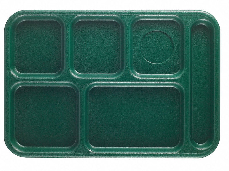 Cambro Tray, w/ Compartments, 10x14, Green - EABCT1014119