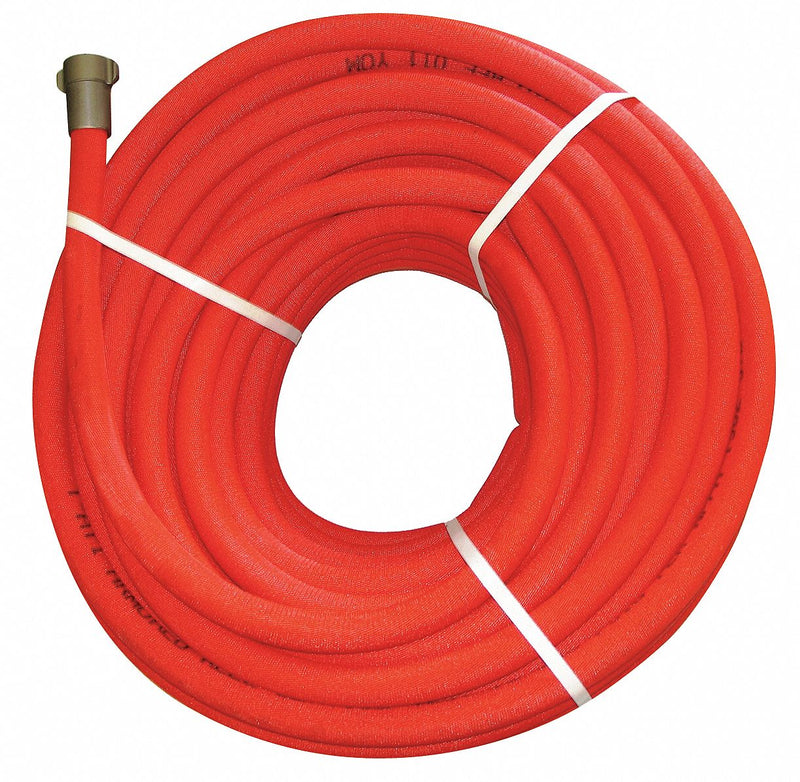 Armored Reel Booster Fire Hose, Single Jacket, MNH x FNH, Rocker, 50 ft Hose Length - G541ARMRE50N