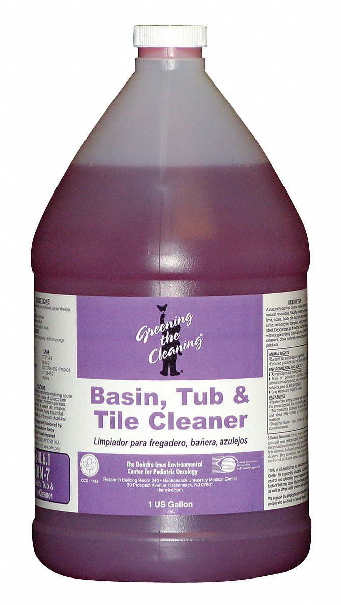 Greening The Cleaning Bathroom Cleaner, 1 gal. Cleaner Container Size, Jug Cleaner Container Type, Unscented Fragrance - DIN7-4