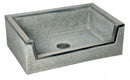 Fiat Products 36 in x 24 in x 12 in Black/White Mop Sink with Drop Front, 10 in Bowl Depth, Terrazzo with Stainles - TSB3003501