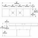 Elkay Stainless Steel Scullery Sink, Without Faucet, 14 Gauge, Floor Mounting Type - WNSF8248LR2