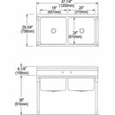 Elkay Stainless Steel Scullery Sink, Without Faucet, 16 Gauge, Floor Mounting Type - RNSF82362
