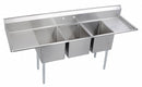 Elkay Stainless Steel Scullery Sink, Without Faucet, 18 Gauge, Floor Mounting Type - E3C16X20-2-18X