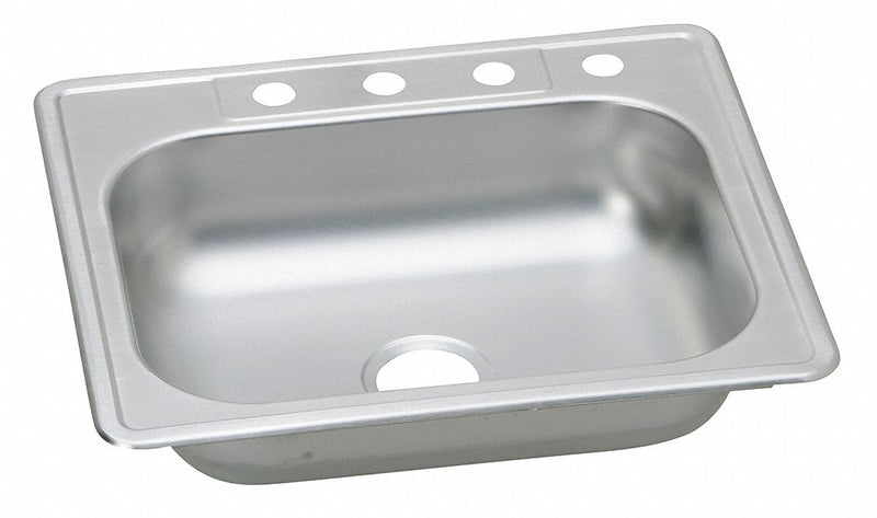 Elkay 25 in x 22 in x 6 1/16 in Drop-In Sink with 21 in x 15-3/4 in Bowl Size - K125224