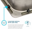 Elkay 19 in x 18 in x 7 5/8 in Drop-In Sink with Faucet Ledge with 16 in x 11-1/2 in Bowl Size - LR19183