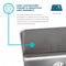 Elkay 25 in x 22 in x 8 1/8 in Drop-In Sink with Faucet Ledge with 21 in x 15-3/4 in Bowl Size - LR25224