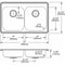 Elkay 33 in x 21 1/4 in x 5 5/8 in Drop-In Sink with 14 in x 15-3/4 in Bowl Size - GE233214