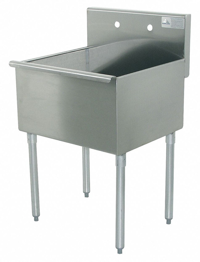 Advance Tabco Floor-Mount Utility Sink, 1 Bowl, Stainless, 36 inL x 27 1/2 inW x 41 inH - 4-41-36