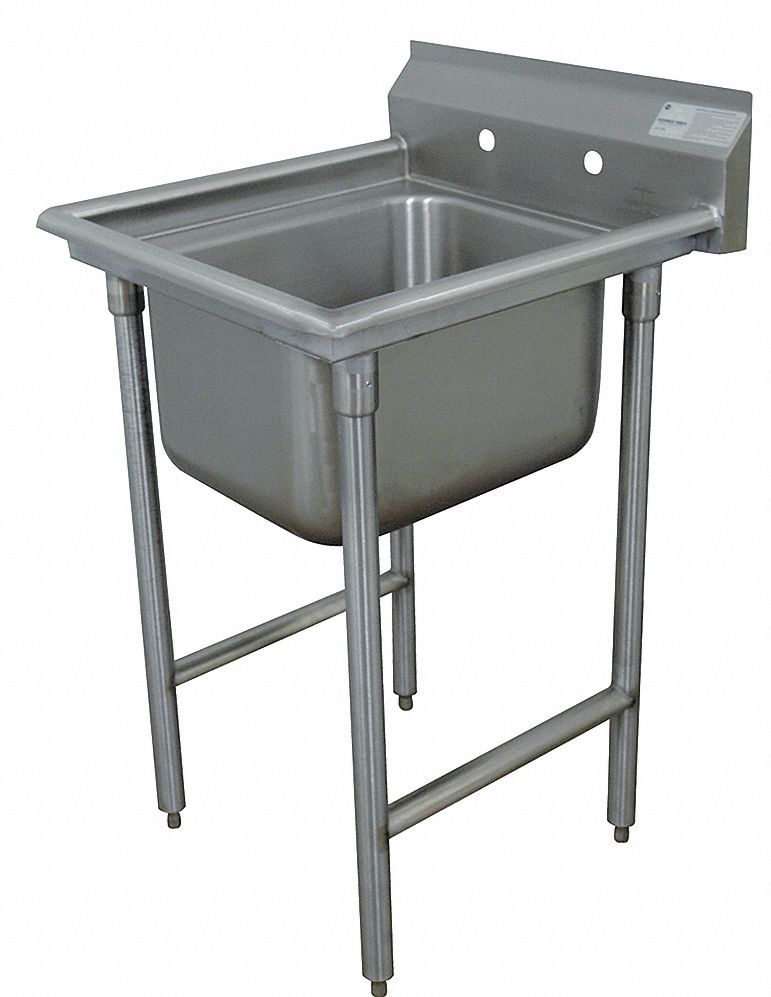 Advance Tabco Stainless Steel Scullery Sink, Without Faucet, 18 Gauge, Floor Mounting Type - 45300