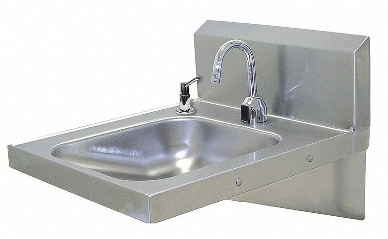 Advance Tabco Stainless Steel Hand Sink, With Faucet, Wall Mounting Type, Silver - 7-PS-26