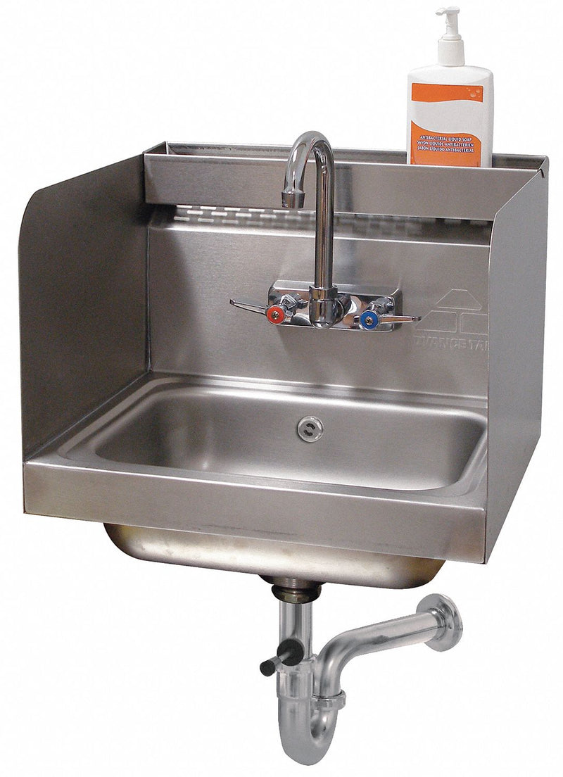 Advance Tabco Stainless Steel Hand Sink, With Faucet, Wall Mounting Type, Silver - 7-PS-76