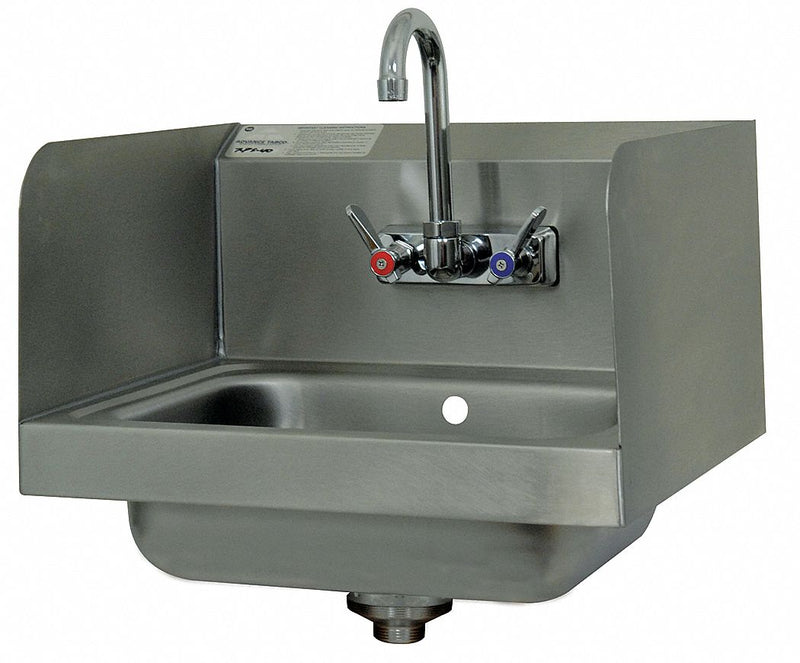 Advance Tabco Stainless Steel Hand Sink, With Faucet, Wall Mounting Type, Silver - 7-PS-66
